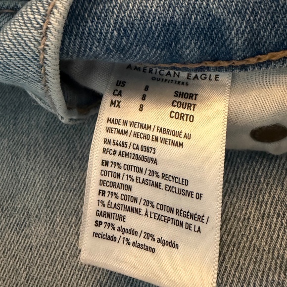 AE stretch barrel jeans Sz 8 short - Picture 3 of 14